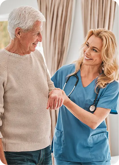 A cozy living room symbolizing the comfort of home healthcare.